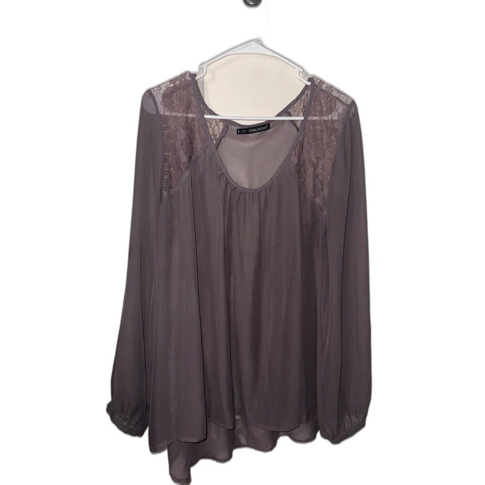 Maurice’s purple gray sz 2 shirt